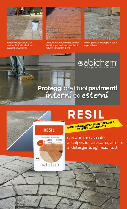 Resil Resina per pavimenti stampati 5 LT Abichem