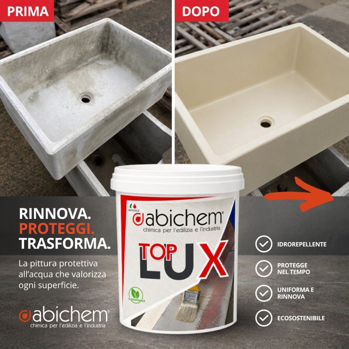 Top Lux Paint Neutro Idrorepellente antimacchia 0,75 LT Abichem