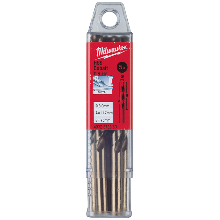Set Punte HSS-G Cobalto DIN338 125 mm 4932373352 Milwaukee