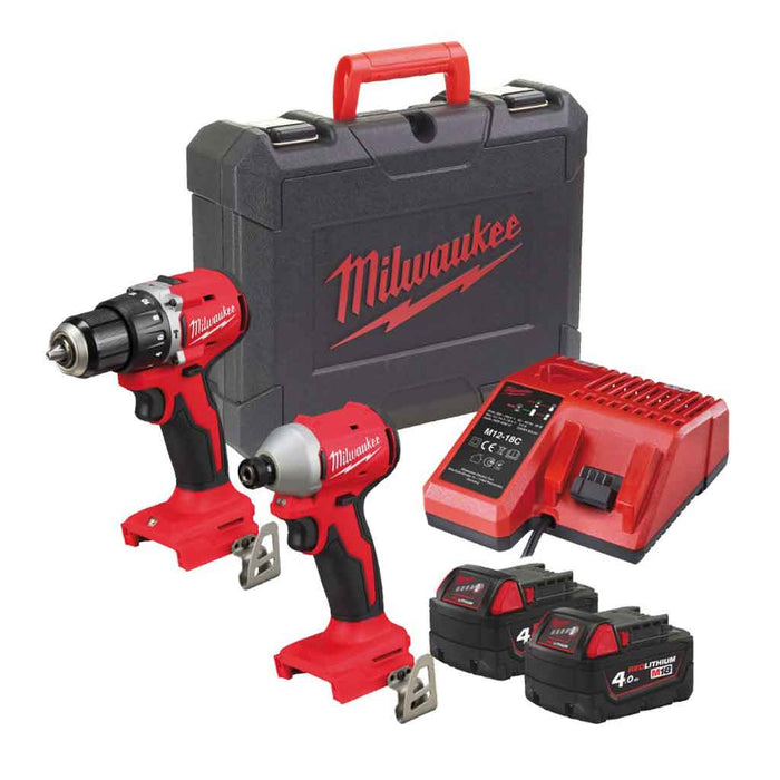 Kit Compact Trapano a Percussione + Avvitatore ad Impulsi 4933492827 Milwaukee