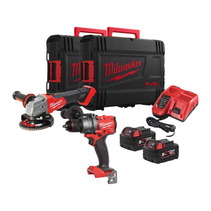 Kit M18 Fuel Trapano a Percussione e Smerigliatrice Angolare 4933492516 Milwaukee