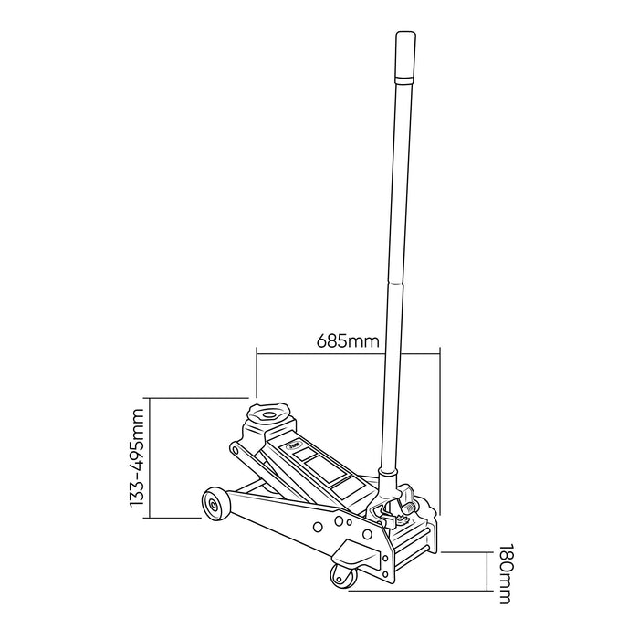Marinetto idraulico a carrello 3,5T 50818 JBM