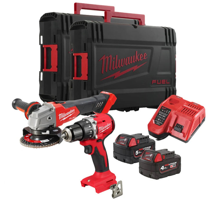 Set Elettroutensili 18V Trapano M18 BLPDRC + Smerigliatrice M18 FSAG125X Milwaukee