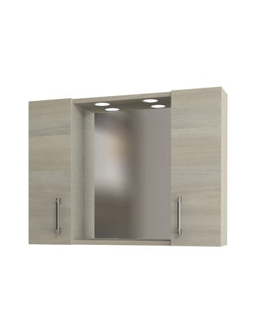 Specchio da bagno mod.960 completo di illuminazione LED 2 ante cm 77x16xh57